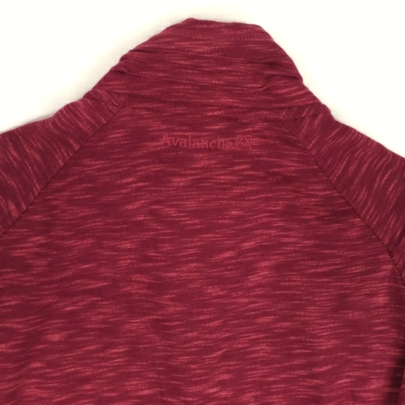Avalanche Rouge Red Loma Snap Long Sleeve Pullover Knit Jacket Womens Large - Picture 9 of 15